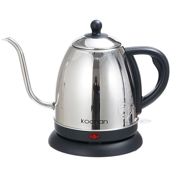 Stainless Steel 1Л гусиная шея чайник электрический чайник из нержавеющей стали для капельного кофе чай 1500 Вт автоматически выключается - Цвет: Stainless Steel