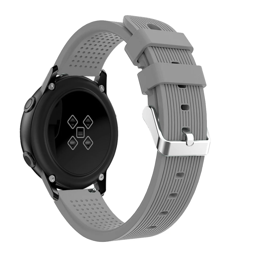 Ремешок силиконовый для наручных часов Samsung Galaxy watch Active сменный Браслет Gear sport S2