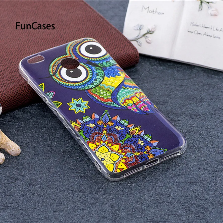 Светящийся чехол для Coque Xiao mi Red 4X/Red 4X милый рисунок единорога Сова череп олень