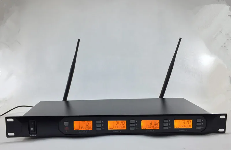 Ручная Беспроводная микрофонная система UHF 4 канала профессиональный микрофон