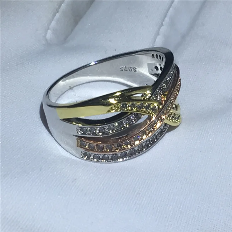 В винтажном стиле 3 вида цветов марки infinity ring серебряный цвет обещание AAAAA Циркон