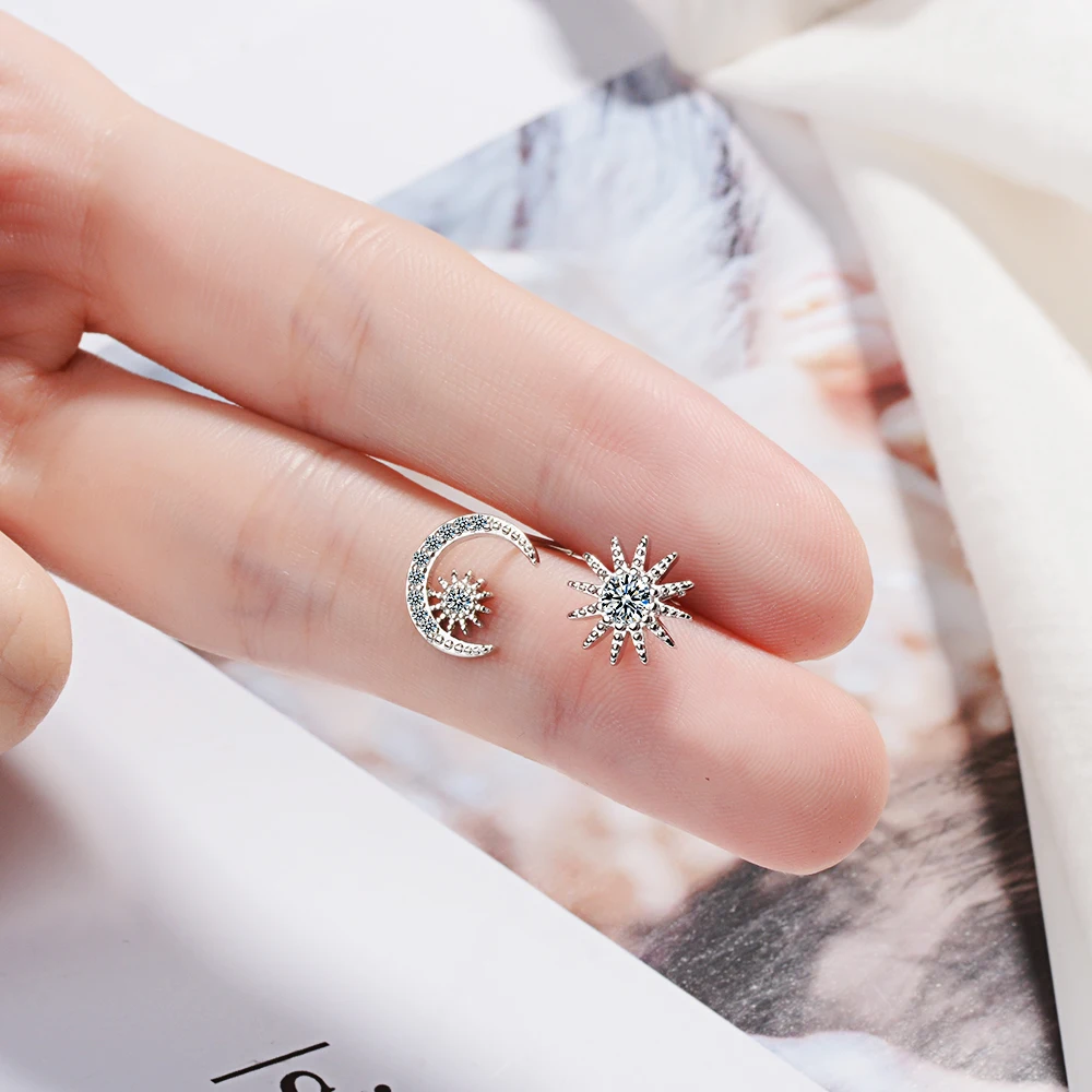Серьги-подвески женские из серебра 925 пробы с крупными звездами | Украшения и