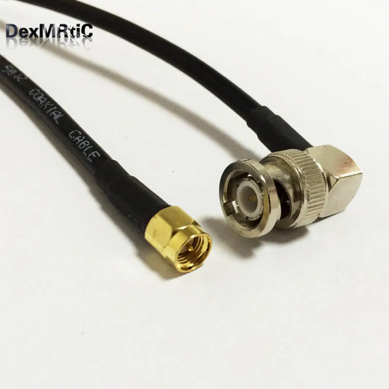 Беспроводной соединительный кабель с разъемом SMA папа на разъем BNC прямоугольный