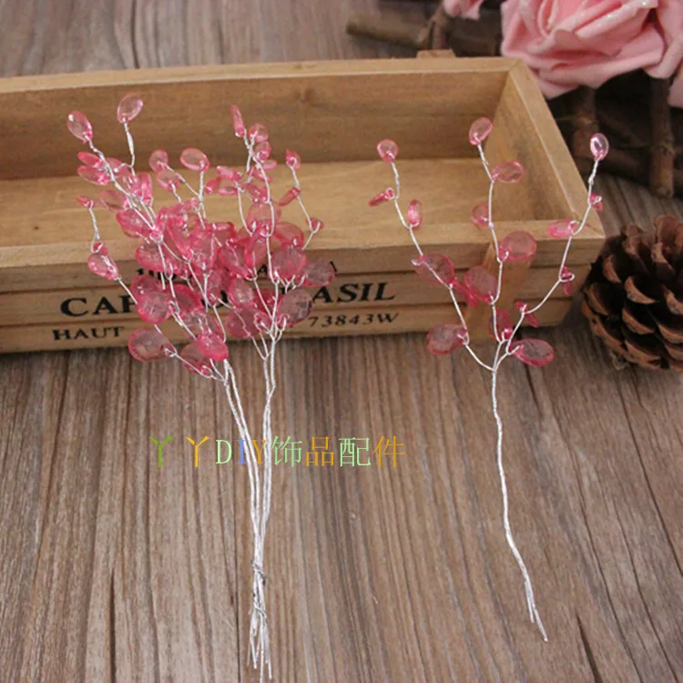 Multicolor Acrylic Drop Wire Branches 2pcs/lot Decoration Ronce Flower For DIy Accessories | Дом и сад