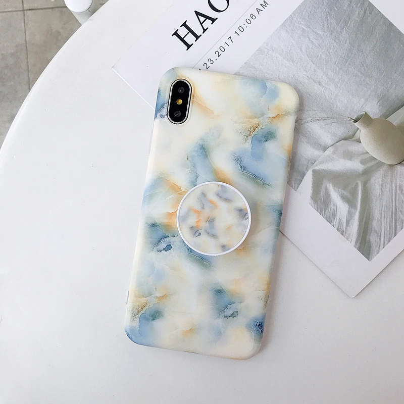 Новый матовый чехол под мрамор для iphone 6 6s 7 8 plus телефона Мягкий ТПУ силиконовый X XS
