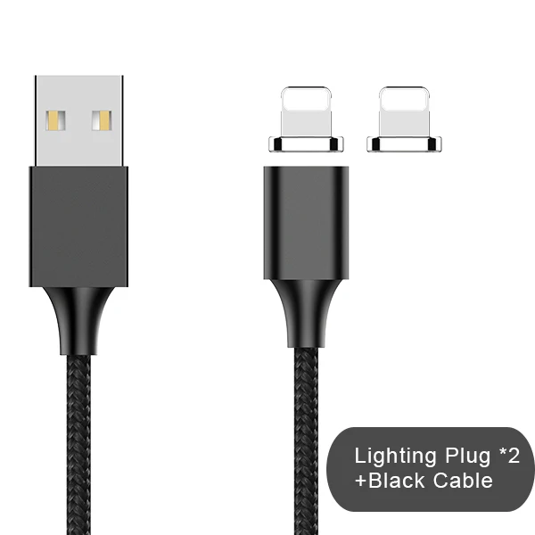 2 IOS 1 black cable NOHON 3 в 1 Micro usb type C кабель для зарядки и синхронизации данных для iPhone X 7 8 6 5 Plus Магнитная Быстрая зарядка для samsung - Цвет: 2 IOS 1 black cable