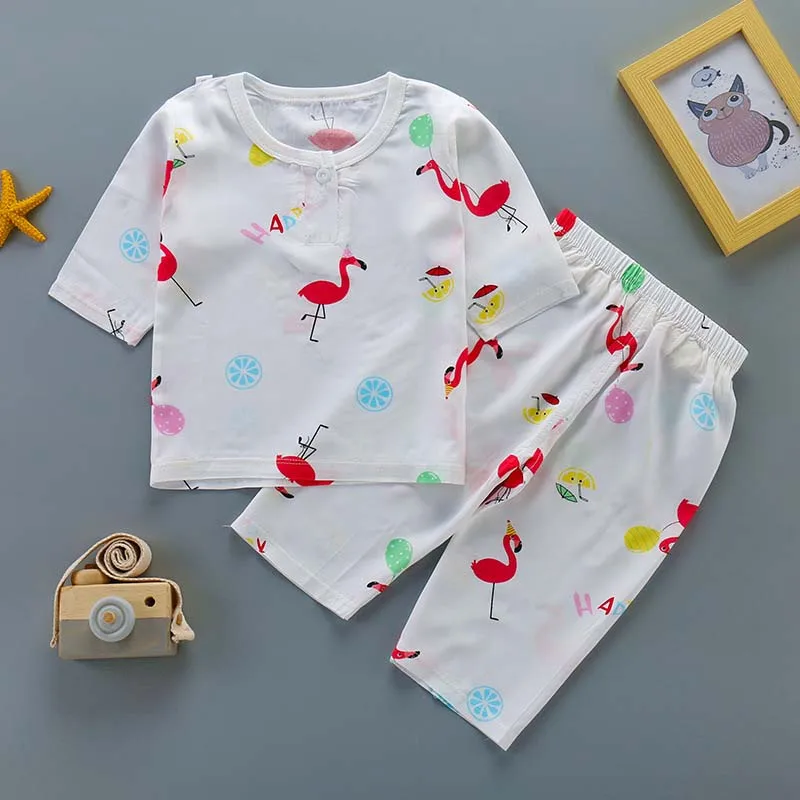 Children clothing sets 2019 new boys girls fashion printing half sleeve t-shirts+pants 2pcs for kids home service suits | Детская одежда