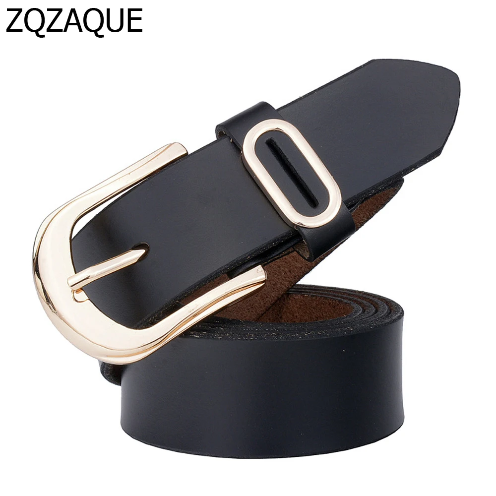 

Fashion All-match Pin Buckle Belt Genuine Cow Leather Women's Waistband Casual Female's Belts Girls Nice cintos For Jeans SY180