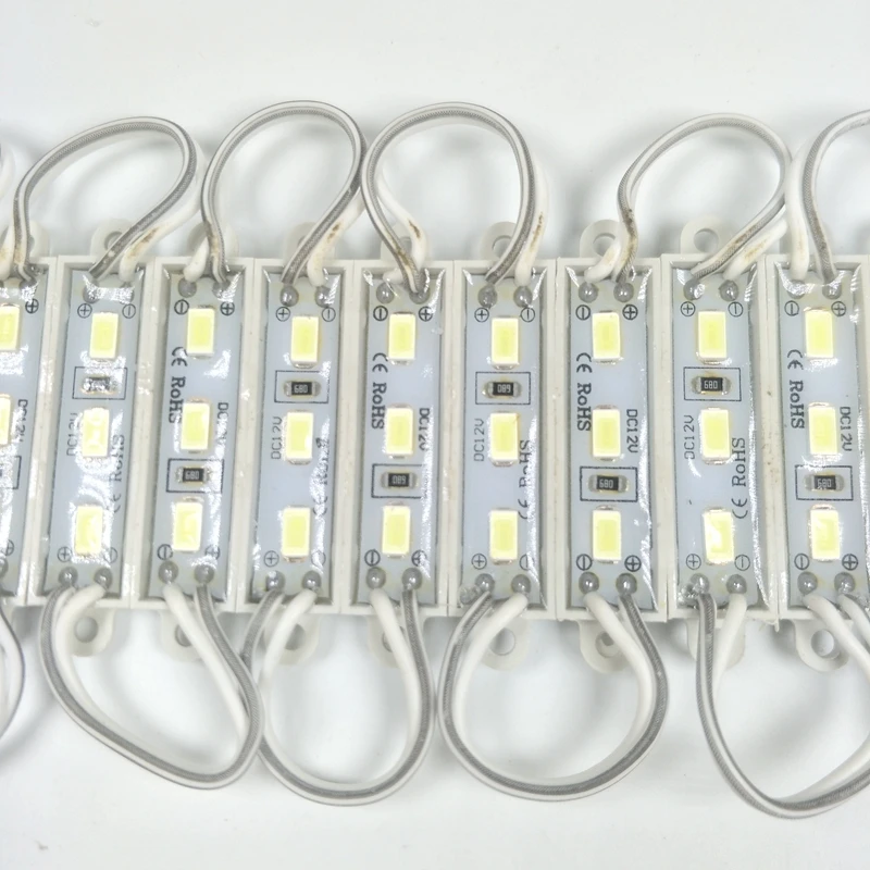 100 шт высокое Яркость DC12V SMD 5730 5630 Светодиодный светодиодный модуль подсветки светодиодный модули для вывесок