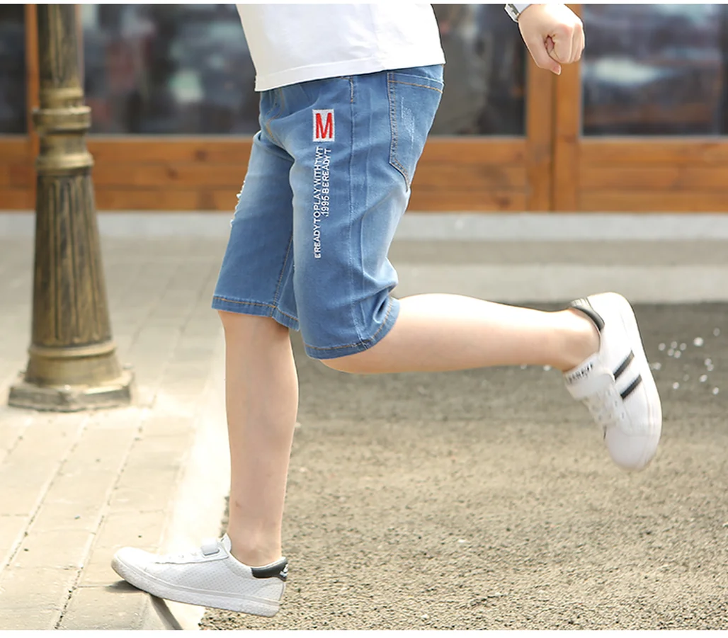 Шорты для мальчиков Летние повседневные джинсовые шорты детские ковбойские с