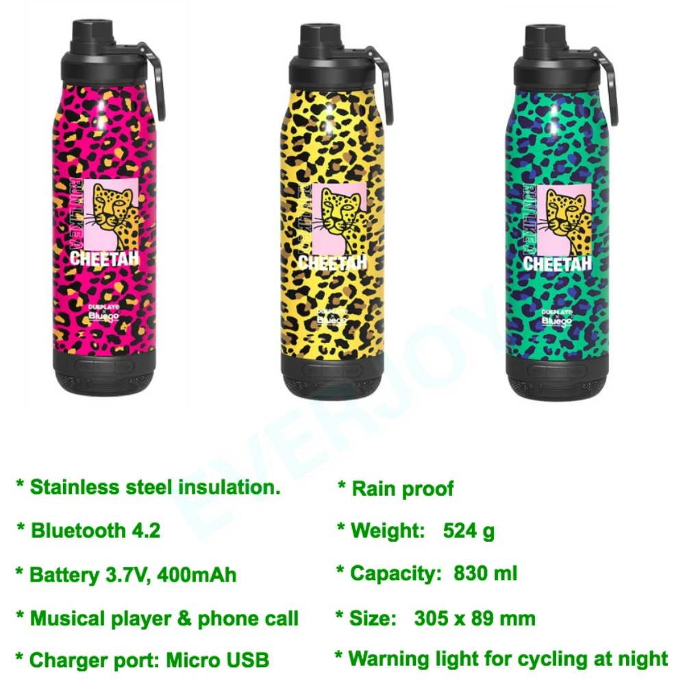 Беспроводной музыкальный плеер Bluetooth водонепроницаемая бутылка для воды из