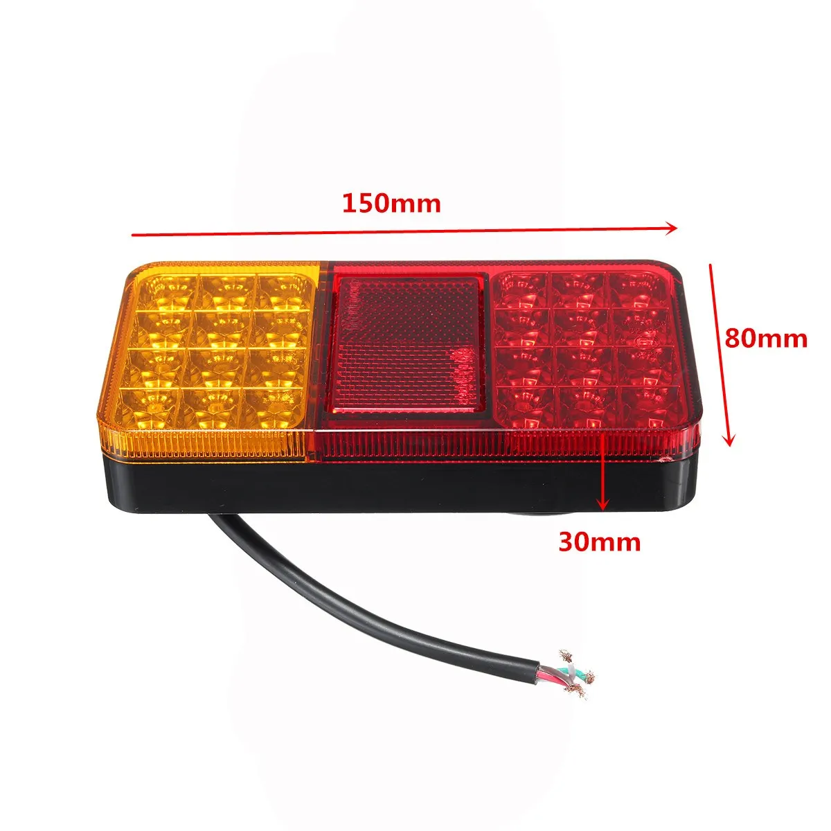 12V грузовик с прицепом караван 24LED хвост светильник указатель поворота Стоп лампы подсветки номерного знака светильник задний светильник