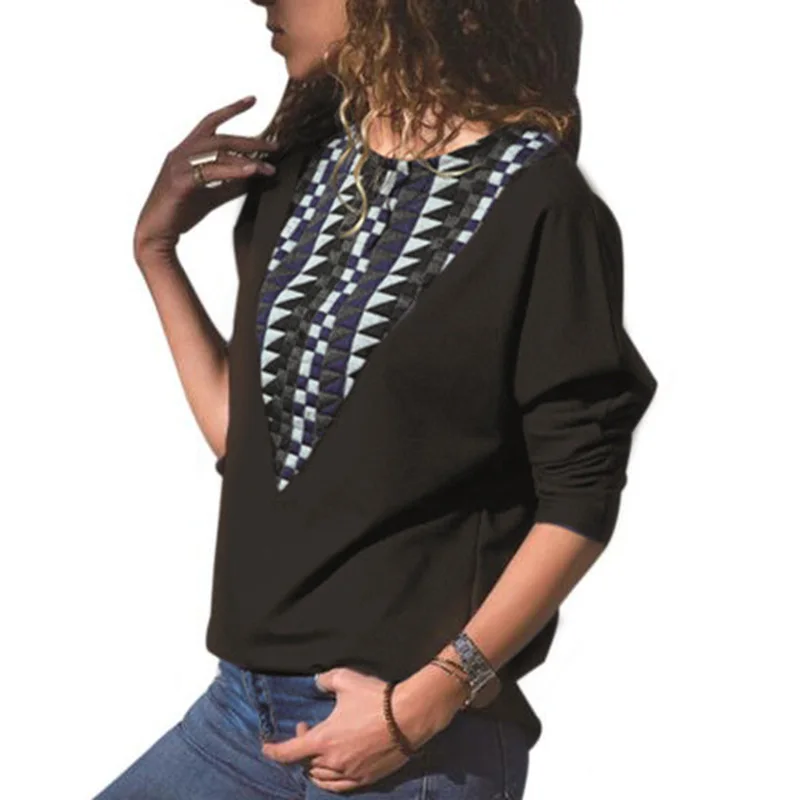 Женская толстовка с капюшоном Свитшот в клетку стиле пэчворк весенние пуловеры