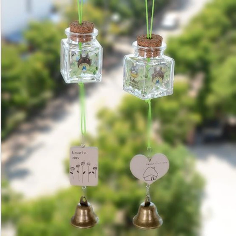 Cartoon Totoro Bells Wind Chimes Romantic Greetings Personality Gifts Japanese Resin Door Decorations Car Hanging Jewelry | Дом и сад