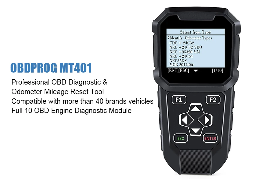 OBD2 коррекция одометра инструмент регулировка расстояния для всех автомобилей изменение расстояния сброс автосервиса OBDPROG MT401 автомобильный диагностический инструмент