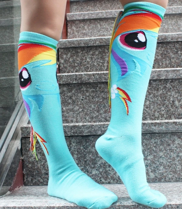 Trendy brand cartoon socks Rainbow Dash 