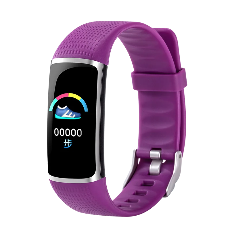 Purple SKMEI Смарт-часы для мужчин и женщин Bluetooth монитор сердечного ритма кровяное давление IP67 Водонепроницаемый фитнес-трекер спортивный Smartband браслет - Цвет: Purple