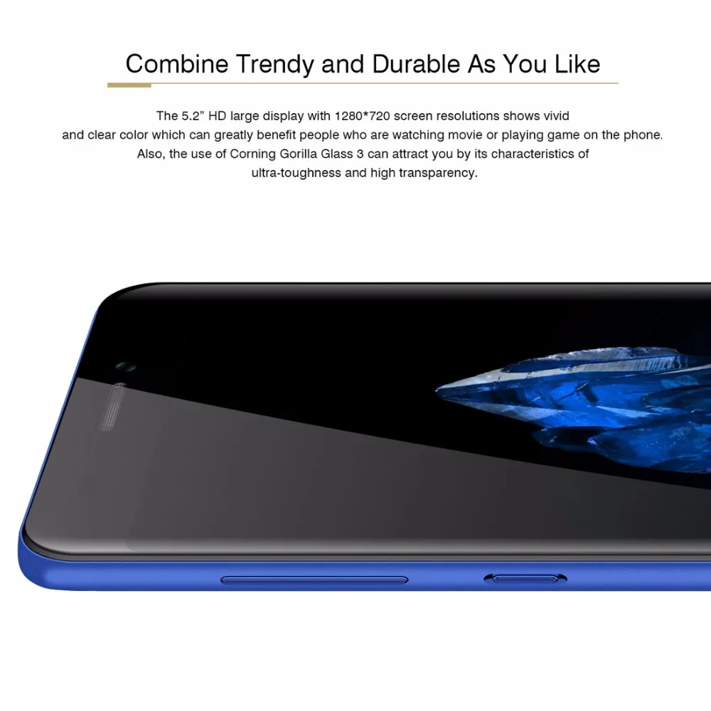 Bluboo D2 5.2 дюймов HD 3G смартфон mtkt6580a Quad Core Android 6.0 1 ГБ Оперативная память 8 Встроенная
