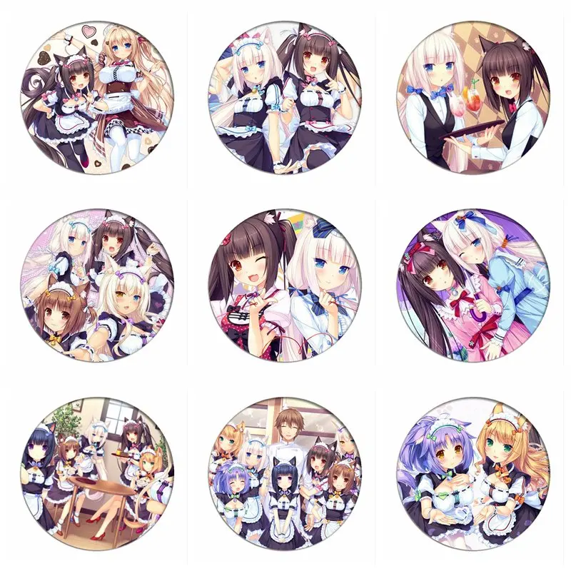 Новый аниме NEKOPARA OVA Значки для косплея Ванильная кошка шоколадная брошь булавки