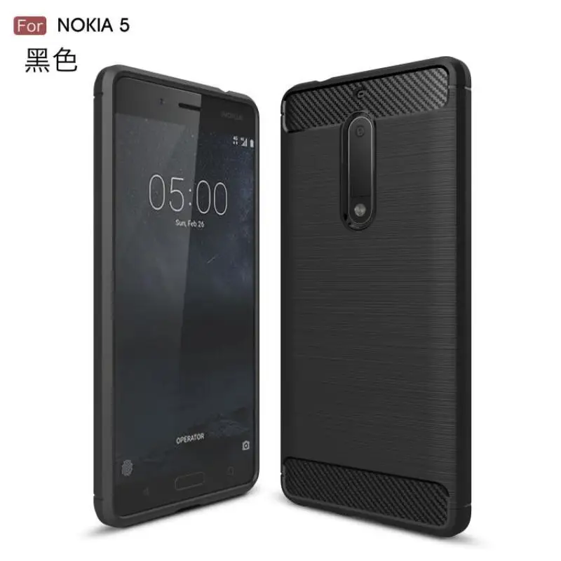 Чехол с защитой от царапин 3D из углеродного волокна для Nokia 5,1 plus 3,1 2,1 1X6 6 7plus 2 3 5 6 7 8 9 мягкий чехол из ТПУ для мобильного телефона