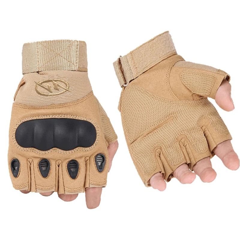 Новинка 2019 тактические перчатки мужские армейские на полпальца нескользящие для