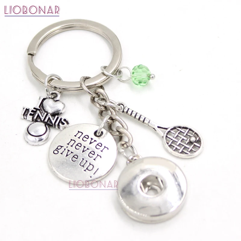 С надписью I Love Теннисный Брелок для ключей Сумки из натуральной кожи Charm любят