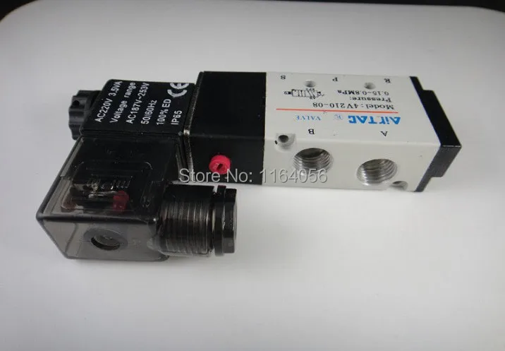 1x 4V210 08 5ports2одинарный соленоид Пневматический воздушный клапан 1/4 &quotBSPT