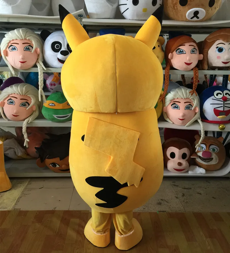 Роскошный талисман PIKACHU костюм с героями мультфильмов талисмана нарядное платье