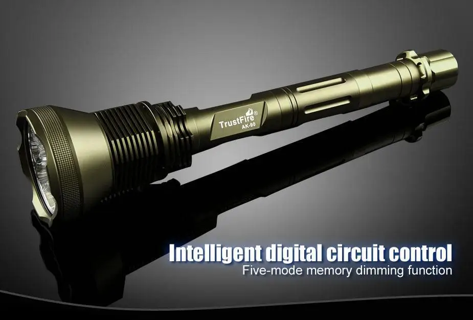 TrustFire AK-90 фонарик 12* CREE XM-L T6 светодиодный 5 Режим 13000LM фонарик для охоты, езды на велосипеде, для кемпинга/ночные прогулки