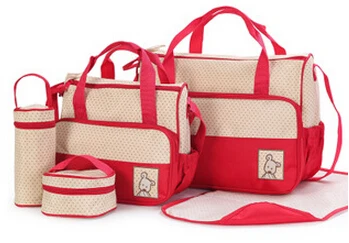7 Colors 5PCS/Set High Quality Tote Baby Shoulder Diaper Bags Durable Nappy Bag Mummy Mother Bag/ baby bags for mom | Мать и ребенок