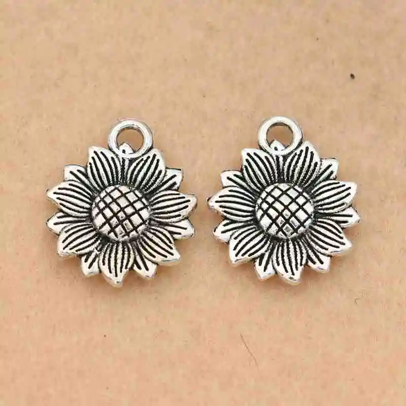 Подвеска в виде подсолнуха KJjewel тибетское серебряное покрытие ювелирные изделия