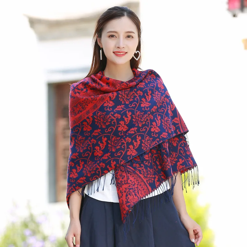 Брендовый дизайнерский Новый женский большой шарф из пашмины квадратные шарфы