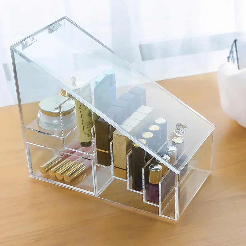 

Multi-layer lipstick box Acrylic lipstick holder Makeup Organizer case Cosmetics storage box Nail polish Display Stand Box