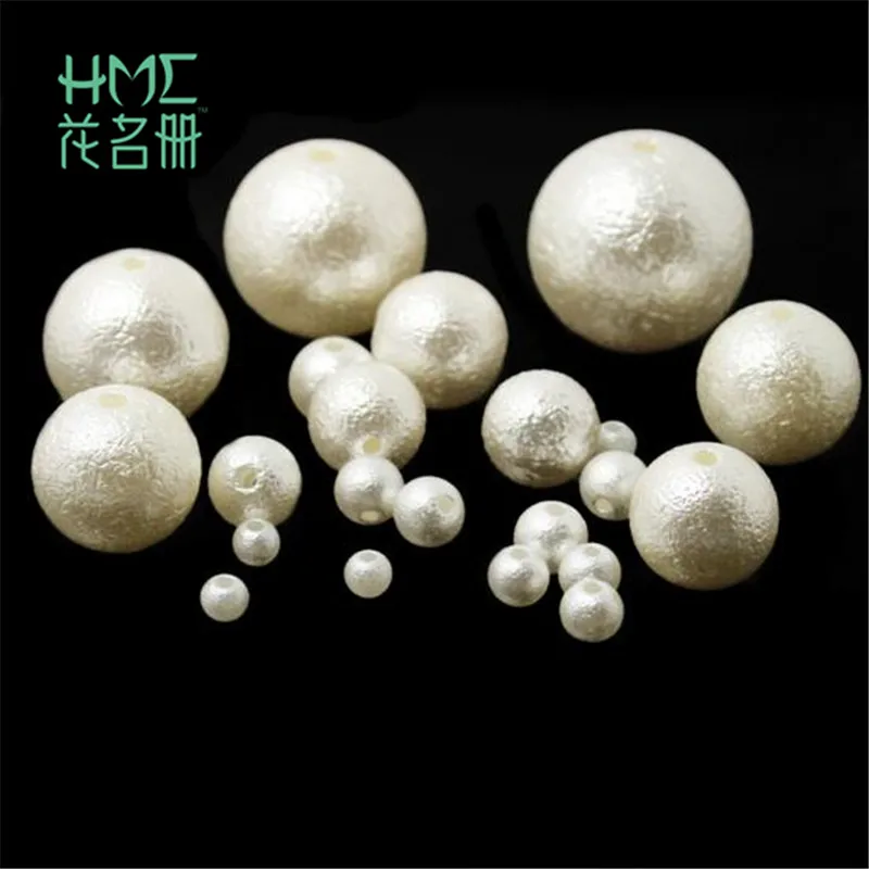 Pick Size 4.6.8.10.12.14.16.18.20mm ABS White Imitation Pearl Beads Round Bead Wrinkled skin fit DIY Bracelet Making | Украшения и