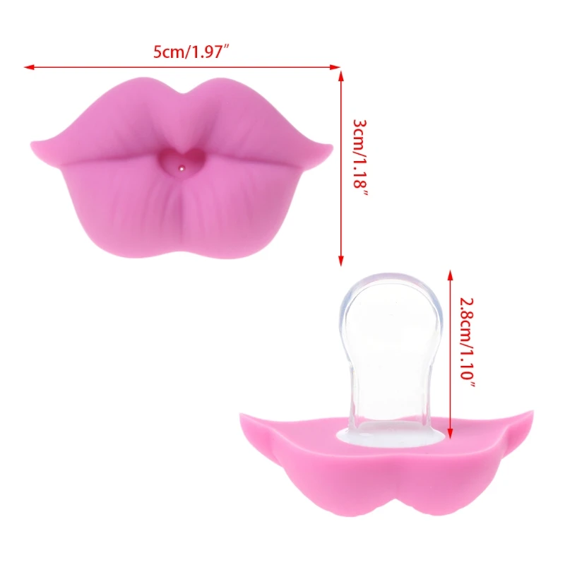 

Baby Soother Silicone Pacifier Funny Lips Nipple Orthodontic For Infants Newborn