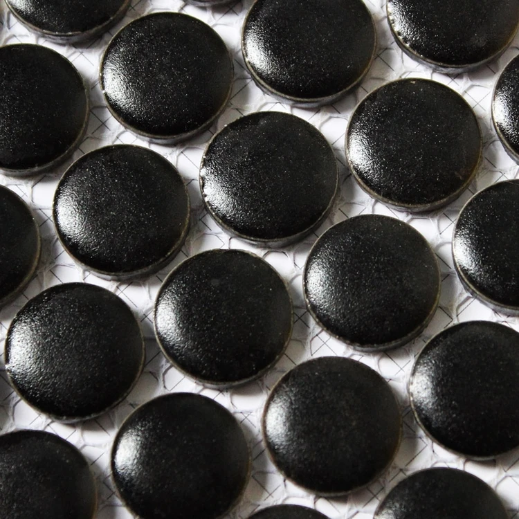 Черная круглая матовая керамическая фотография 19 мм | Дом и сад