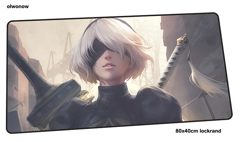 Size 800x400x3mm Nier automata коврик для мыши 800x400x3 мм подставка для запястья игровой коврик для мыши геймер коврик аниме компьютерный стол padmouse клавиатура большие игровые коврики - Цвет: Size 800x400x3mm