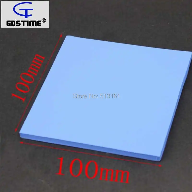 2 шт Gdstime 100x100x5 мм компьютерный силиконовый Кондуктивный термоковрик 5 мм