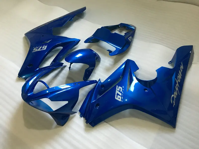 Комплект обтекателей под давлением для Triumph Daytona675 06 07 08 daytona 675 2006 2007 2008 ABS синий
