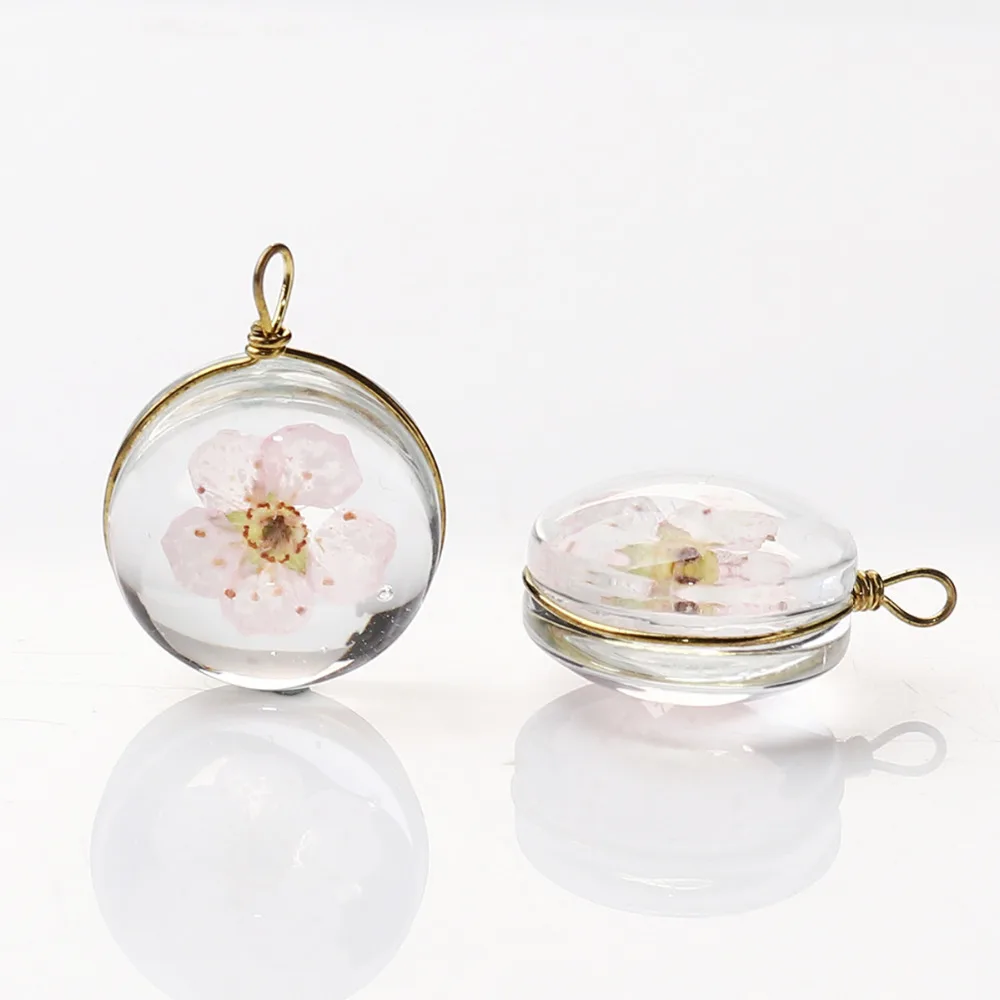 DoreenBeads подвески из меди и стекла круглые прозрачные ювелирные украшения в виде