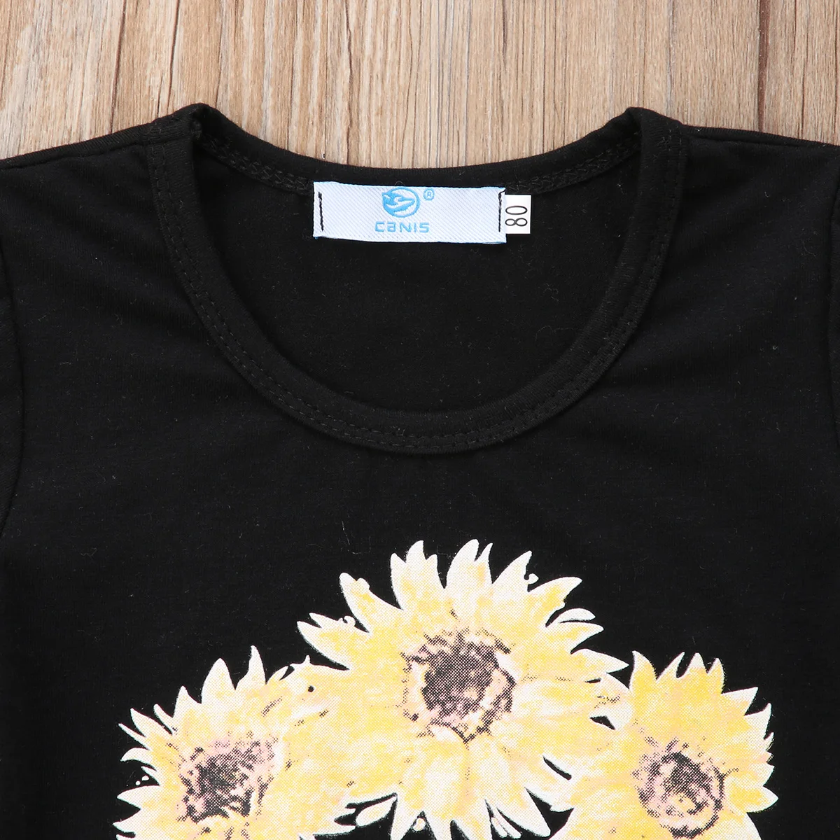 Детский летний комплект из футболки и брюк с принтом подсолнуха|Комплекты одежды