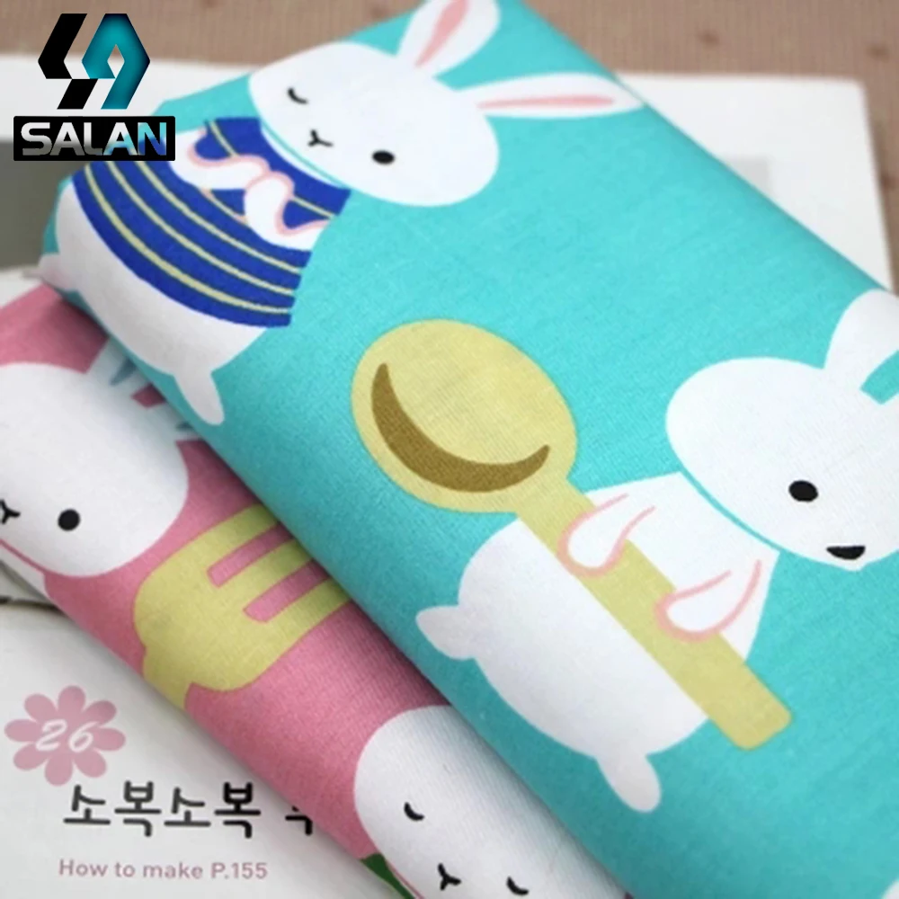 Хлопковая ткань с принтом кролика одежда детские простыни стеганая точечная