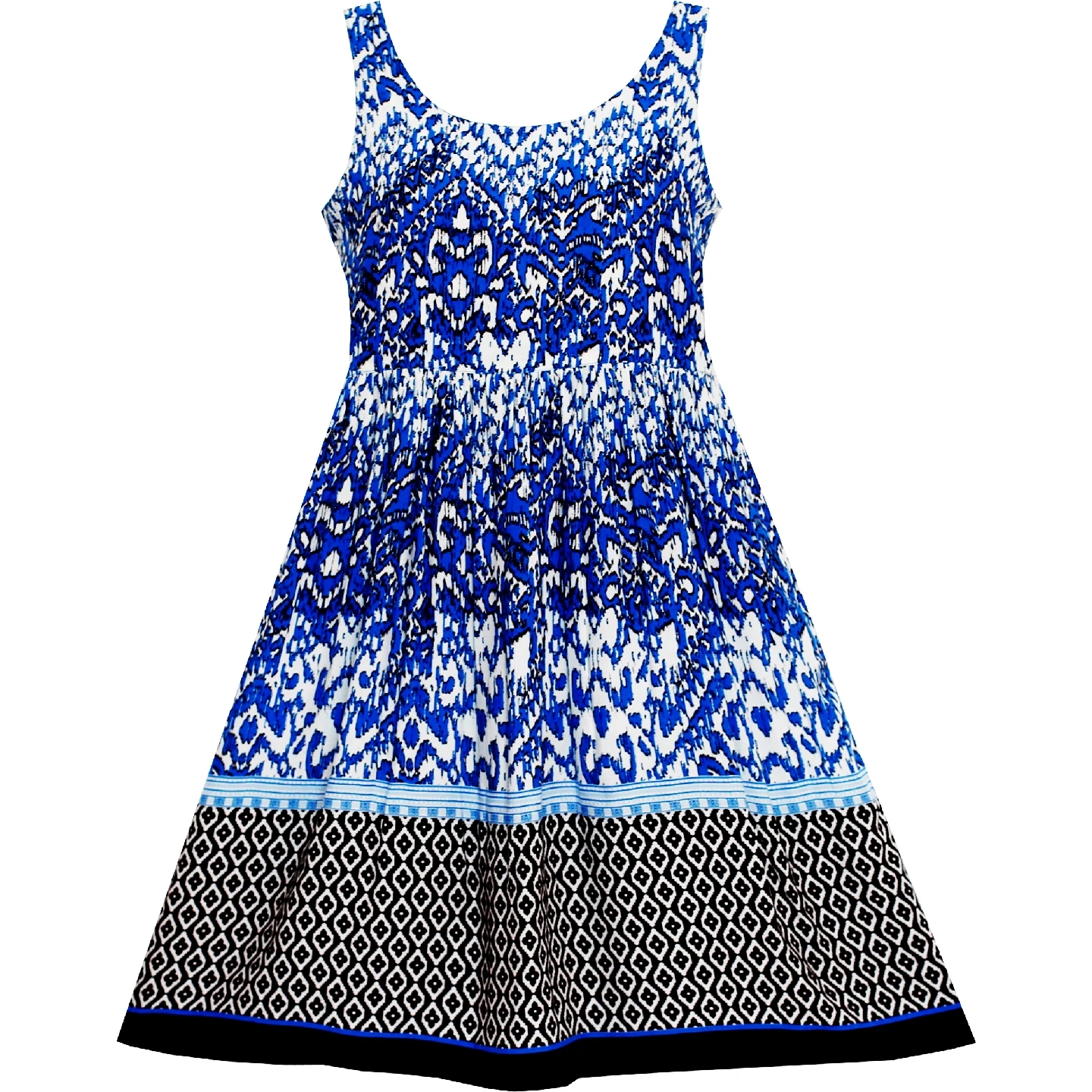 Sunny Fashion платья для девочек платье Рукавов Недоуздок Традиционный Рука Картина