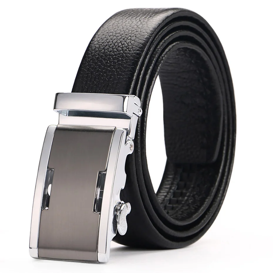 New Fashion 100% Good Quality Cowskin Genuine Luxury Leather Men's Belts for Men,Strap Male Metal Automatic Buckle