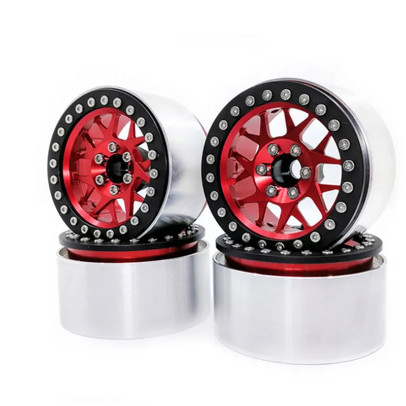 4PCS 4 шт. алюминиевый сплав 2,2 Beadlock Колесные диски для 1/10 RC Гусеничный осевой SCX10 SCX10 II 90046 TRX4 D90 Аксессуары RC Гусеничный - Цвет: 4PCS