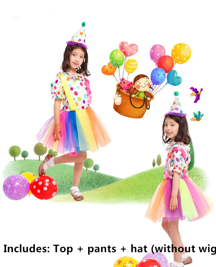 Костюм для Хэллоуина костюм цирка клоуна девочек мальчиков|clown costume|halloween costumeparty