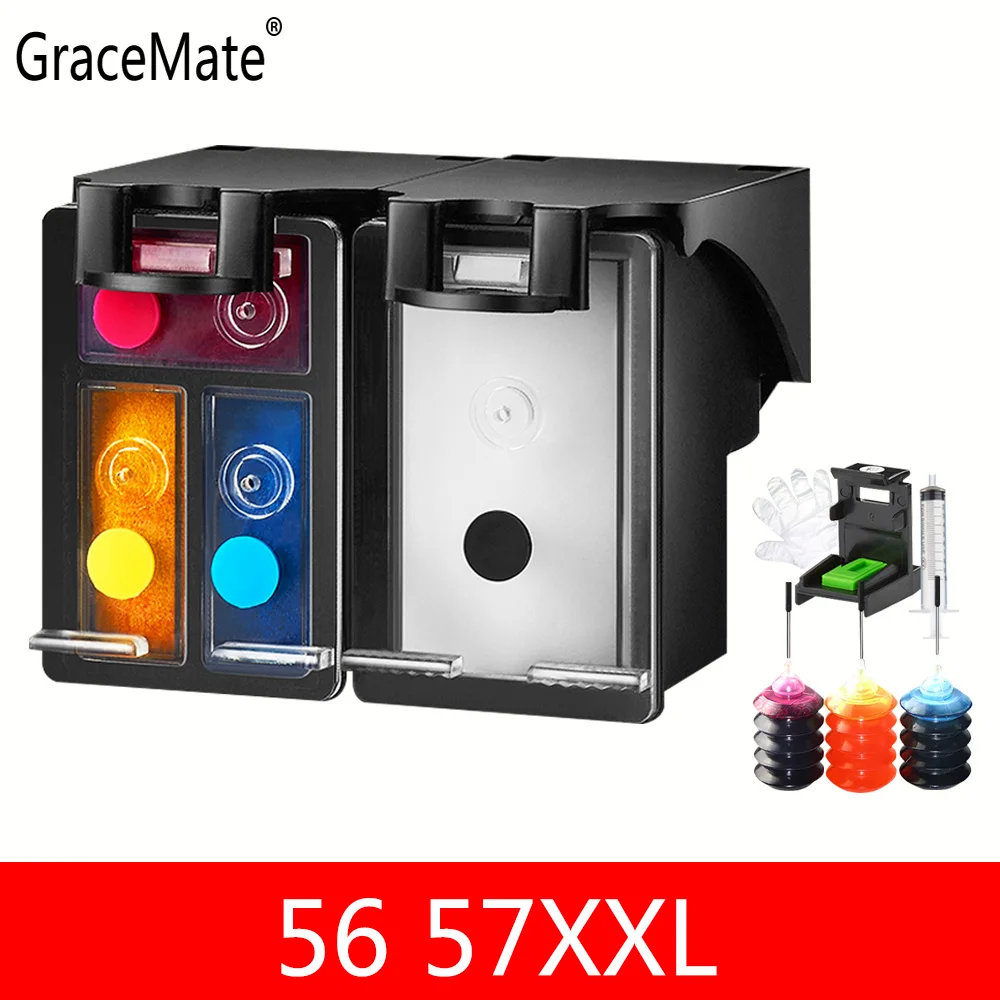 Многоразовый картридж для принтера HP 56 57 Deskjet 5150 450CI 5550 5650 7760 9650 PSC 1315 1350 2110 2210 2410 |