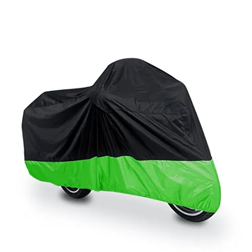 Black Green Uxcell, 180 T, мотоциклетный чехол для велосипеда, всесезонный, водонепроницаемый, пылезащитный, УФ, защитный, для улицы, для внутреннего, для мотоцикла, для скутера, для мотоцикла, дождевик - Цвет: Black Green