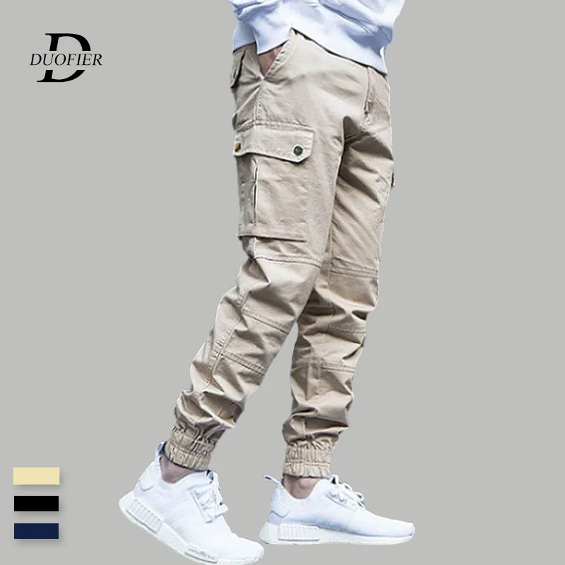 Мужские повседневные брюки-карго свободные спортивные брюки с карманами в стиле