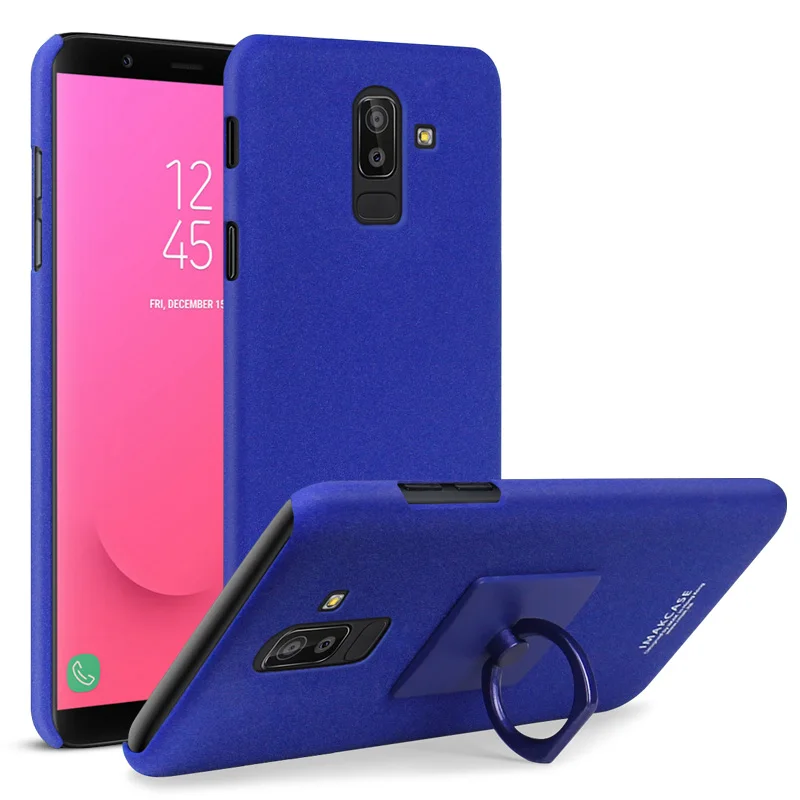 IMak Cowboy матовое случаях телефон для samsung J8 бампер чехол + Экран Protector кольцо